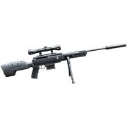 Carabina De Pressão Sniper Black Ops (Gas Ram) 5.5mm + Bipé E Luneta 4x32
