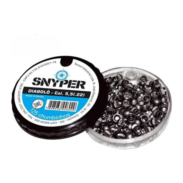 Chumbinho Diabolo Snyper 5.5mm 125 unidades