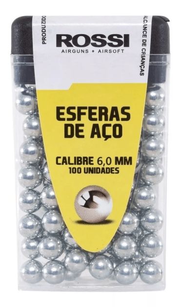 Esfera De Aço Rossi (100un) - Cal 6mm