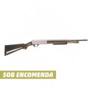 Espingarda Boito BSA 5T 84 Pump Calibre 12 Com Coronha de Madeira - Niquelada