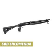 Espingarda Boito BSA 5T 84 Pump Calibre 12 com  Pistol Grip e Coronha Retrátil