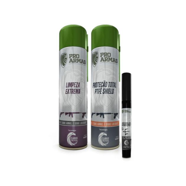 Kit Preguiça - Infoarmas - Limpeza Extrema / Lubrificante com Grafeno 4ml / Proteção Total PTFE Shie