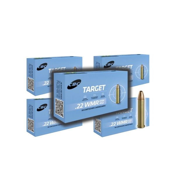 Munição CBC .22 WMR Target ETOG 40gr - 250un - 5 Caixas