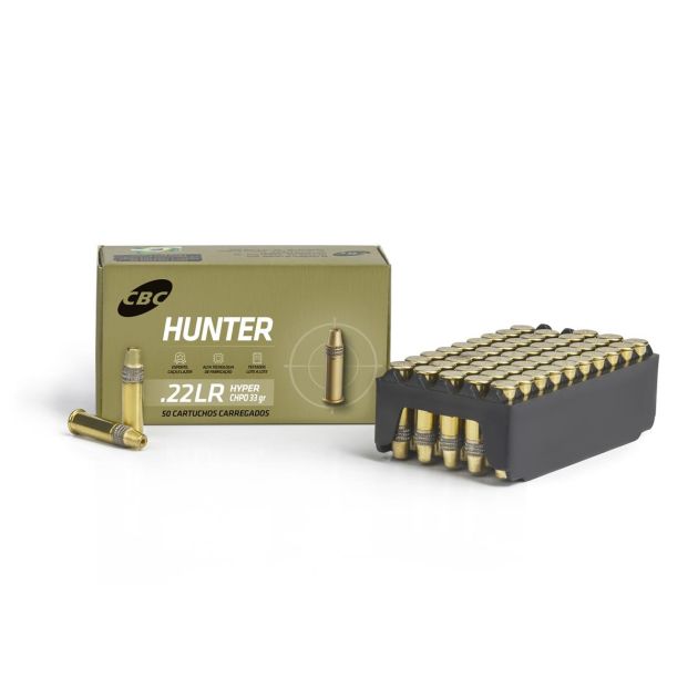 Munição CBC .22 LR Hunter Hyper CHPO 33gr - 50rds