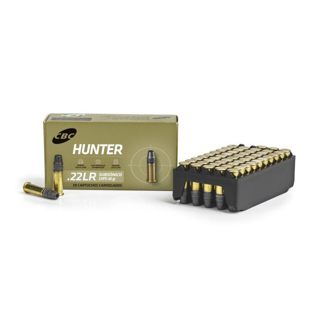 Munição CBC .22 LR Hunter Hyper Subsônica CHPO 40gr - 50rds