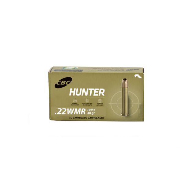 Munição CBC .22 WMR Hunter Expo 40gr - 50rds