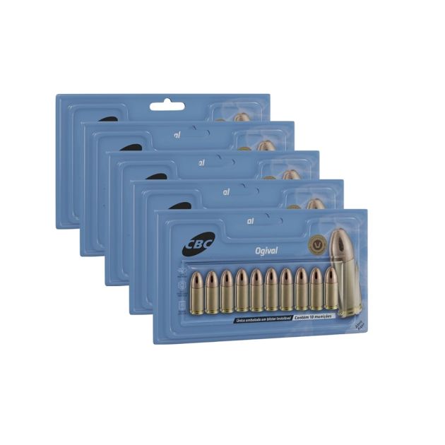 Munição CBC 9mm Luger ETOG 124gr Blister Cartela - 50un