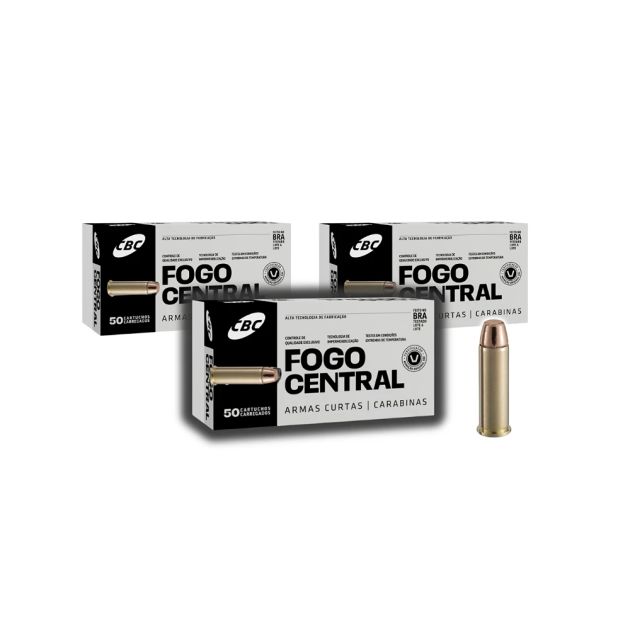 Munição CBC Calibre 38 SPL Treina 158GR - CX 150un - 3 Caixas