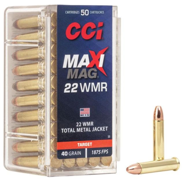 Munição CCI .22 WMR Maximum Mag TMJ 40GR - 50rds