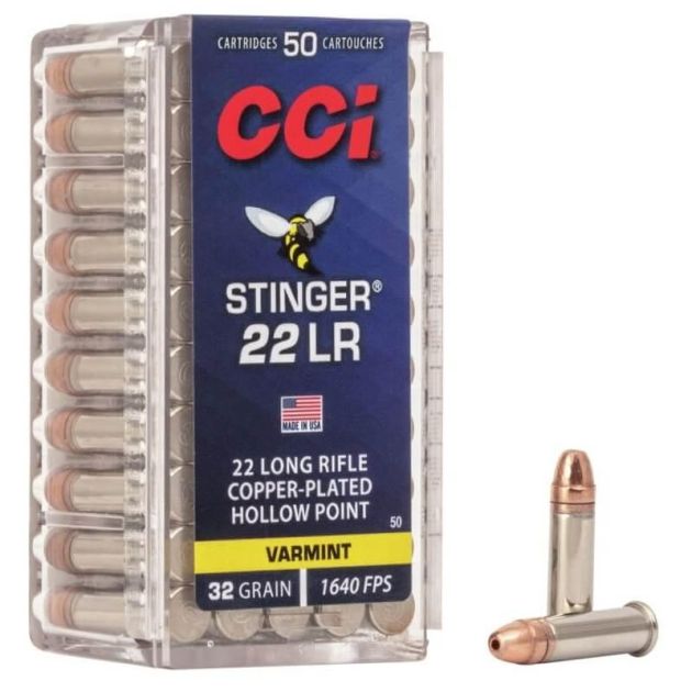 Munição CCI Cal 22 LR Stinger HP 32 Grains - 50un