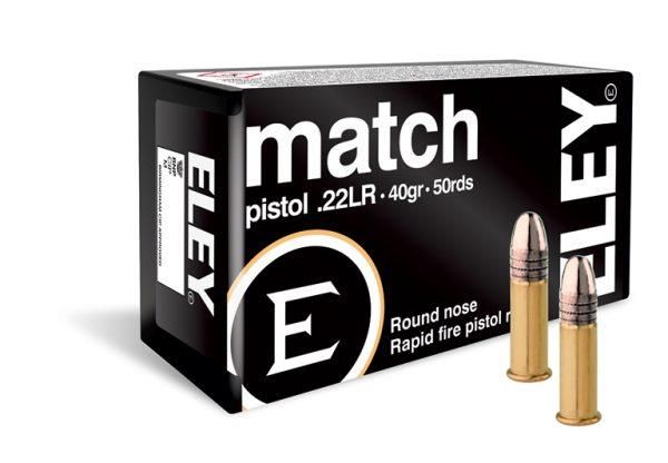 Munição Eley .22 LR Match Pistol 40gr - 50rds