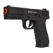 Pistola De Airsoft a Gás Gbb Co2 W119 Slide Metal C/ Blowback - Wingun