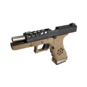 Pistola de Airsoft A Gás GBB Green Gas AW G17 Tan Black Blowback