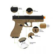 Pistola de Airsoft GBB Glock R17 - Tan 