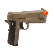 Pistola de Airsoft Spring 1911 Warrior Desert Full Metal Galaxy