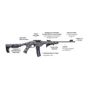 Rifle CBC Semiautomático 7022 Tactical Calibre 22 LR - 99 Anos